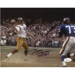 Sonny Jurgensen Signed Washington Redskins 8x10 Photo Inscribed "HOF 83" (JSA COA)