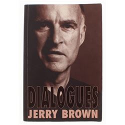Jerry Brown Signed "Dialogues" Paperback Cover Book (JSA COA)