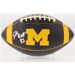 Jake Butt Signed Michigan Wolverines Logo Football (JSA COA)