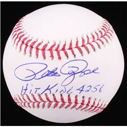 Pete Rose Signed OML Baseball Inscribed "Hit King 4256" (Radtke COA)