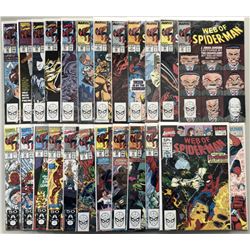 Lot of (24) 1989-1991 Marvel "Web of Spider-Man" Comic Books with 1st Series #52-76  Annual #6  #7