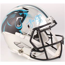 Luke Kuechly Signed Carolina Panthers Full-Size Chrome Speed Helmet (JSA COA)