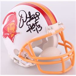 Warren Sapp Signed Tampa Bay Buccaneers Throwback Mini-Helmet Inscribed "HOF 13" (JSA COA)
