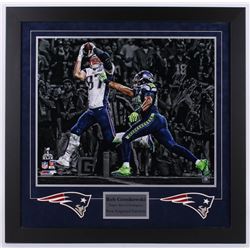 Rob Gronkowski Signed LE Patriots "Super Bowl Champion" 31.25x31.75 Custom Framed Photo Display (Ste