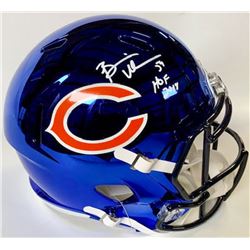 Brian Urlacher Signed Bears Full-Size Blue Chrome Speed Helmet Inscribed "HOF 2018" (JSA COA)