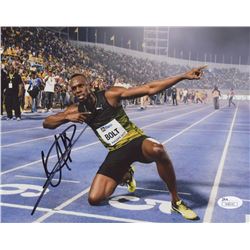 Usain Bolt Signed Team Jamaica 8x10 Photo (JSA COA)