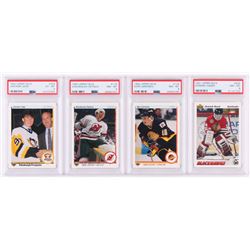 Lot of (4) Hockey Trading Cards with 1990-91 Upper Deck #356 Jaromir Jagr RC (PSA 6), 1990-91 Upper 