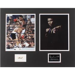 Muhammad Ali 16x20.25 Custom Matted Cut Display with (1) Hand-Written Word from Letter (JSA LOA)
