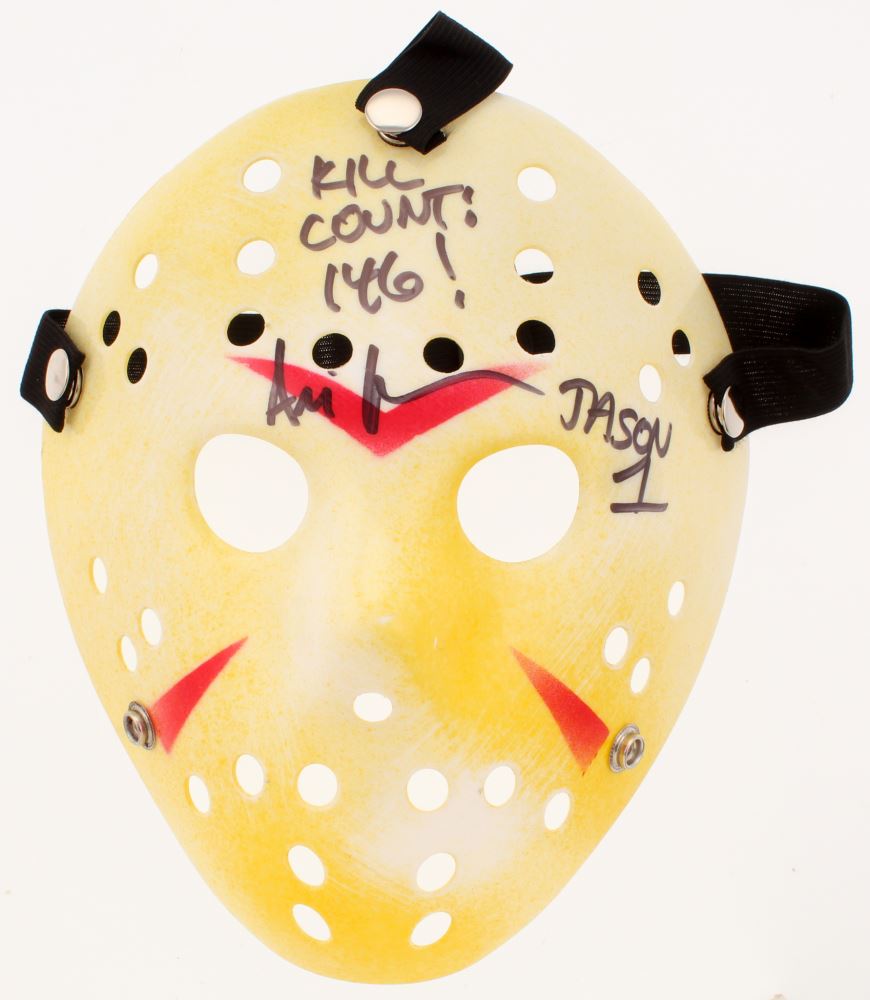 Ari Lehman Signed Friday The 13th Jason Voorhees Mask Inscribed Kill Count 146 Jason 1 Pa