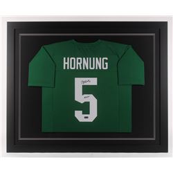 Paul Hornung Signed 35.5x43.5 Custom Framed Jersey Inscribed "56 HT" (Radtke COA)