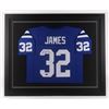 Image 1 : Edgerrin James Signed 35.5x43.5 Custom Framed Jersey