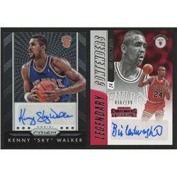 Lot of (2) Basketball Cards with 2015-16 Panini Prizm Autographs #55 Kenny Walker  2018-19 Panini Co