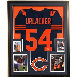 Brian Urlacher Signed 35x43 Custom Framed Jersey (JSA COA)