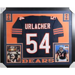 Brian Urlacher Signed 35x43 Custom Framed Jersey (JSA COA)