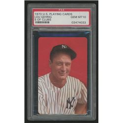 1973 U.S. Playing Cards Lou Gehrig 5 of Clubs (PSA 10)