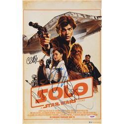 "A Star Wars Story: Solo" 11x17 Movie Poster Cast-Signed by (5) with Emilia Clarke, Alden Ehreneich,