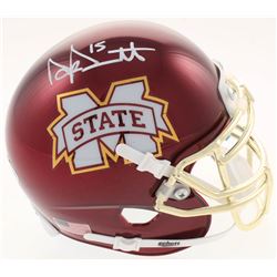Dak Prescott Signed Mississippi State Bulldogs Chrome Mini Helmet (Beckett COA  Prescott Hologram)