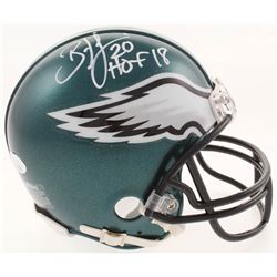 Brian Dawkins Signed Philadelphia Eagles Mini Helmet Inscribed "HOF 18" (JSA COA)