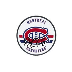 Patrick Roy Signed Montreal Canadiens Logo Hockey Puck (UDA COA)