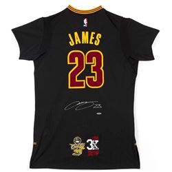 LeBron James Signed Cleveland Cavaliers Adidas "3x MVP"  "16 Finals" Patch Pride Jersey (UDA COA)