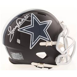 Tony Dorsett Signed Dallas Cowboys Matte Black Mini Speed Helmet (JSA COA)