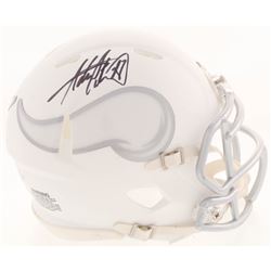 Adrian Peterson Signed Minnesota Vikings White ICE Mini Speed Helmet (Beckett COA)