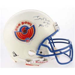 Jerry Rice Signed 1996 Pro Bowl Logo Full-Size Authentic On-Field Helmet Inscribed "MVP" (JSA COA)