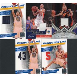 Lot of (5) Serially Numbered Stephen Curry Basketball Cards with (3) 2010-11 Donruss Production Line