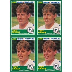 Lot of (4) 1989 Score #270 Troy Aikman RC