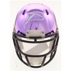 Stefon Diggs Signed Minnesota Vikings Chrome Mini Speed Helmet (Radtke COA)
