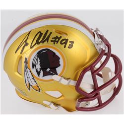 Jonathan Allen Signed Washington Redskins Blaze Speed Mini Helmet (Radtke COA)