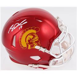 Sam Darnold Signed USC Trojans Chrome Speed Mini Helmet (Radtke COA)