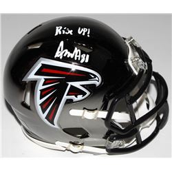 Austin Hooper Signed Atlanta Falcons Chrome Speed Mini Helmet Inscribed "Rise Up!" (Radtke COA)