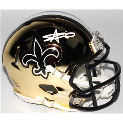 Alvin Kamara Signed New Orleans Saints Chrome Speed Mini Helmet (Radtke COA)