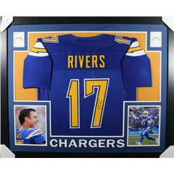Philip Rivers Signed 35x43 Custom Framed Jersey (Beckett COA)