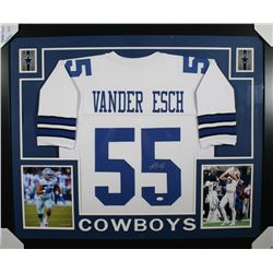 Leighton Vander Esch Signed 35x43 Custom Framed Jersey (JSA COA)