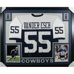 Leighton Vander Esch Signed 35x43 Custom Framed Jersey (JSA COA)