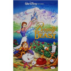 "Beauty and the Beast" 11x17 Movie Poster Photo Cast-Signed by (6) with Paige O'Hara, Rick Farmiloe,