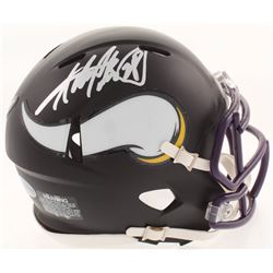 Adrian Peterson Signed Minnesota Vikings Matte Black Mini Speed Helmet (Beckett COA)