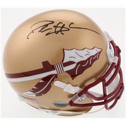 Deion Sanders Signed Florida State Seminoles Mini-Helmet (Beckett COA)