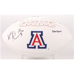 Ka'Deem Carey Signed Arizona Wildcats Logo Football Inscribed "Bear Down!" (JSA COA)