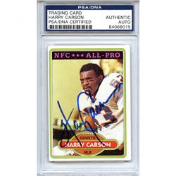 Harry Carson Signed 1980 Topps #135 All-Pro (PSA Encapsulated)