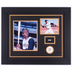 Roberto Clemente 19.5x23.5 Custom Framed Display with (1) Hand-Written Word From Letter (JSA LOA Cop