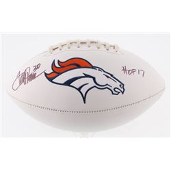 Terrell Davis Signed Denver Broncos Logo Football Inscribed "HOF 17" (Radtke COA)