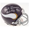 Image 1 : Paul Krause Signed Minnesota Vikings Mini Helmet Inscribed "HOF 98" (JSA COA)