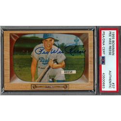 Pee Wee Reese Signed 1955 Bowman #37 (PSA Encapsulated)