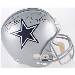 Tony Romo  Jason Witten Signed Dallas Cowboys Full-Size Helmet (PSA COA  Witten Hologram)