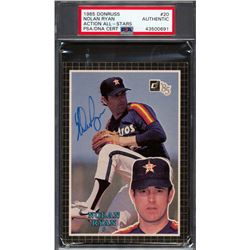 Nolan Ryan Signed 1985 Donruss #20 Action All-Stars (PSA Encapsulated)