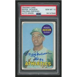 Reggie Jackson Signed 1969 Topps #260 RC Inscribed "HOF '93" (PSA Encapsulated)