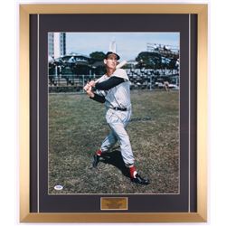 Ted Williams Signed Boston Red Sox 22x25.5 Custom Framed Photo Display (PSA LOA)